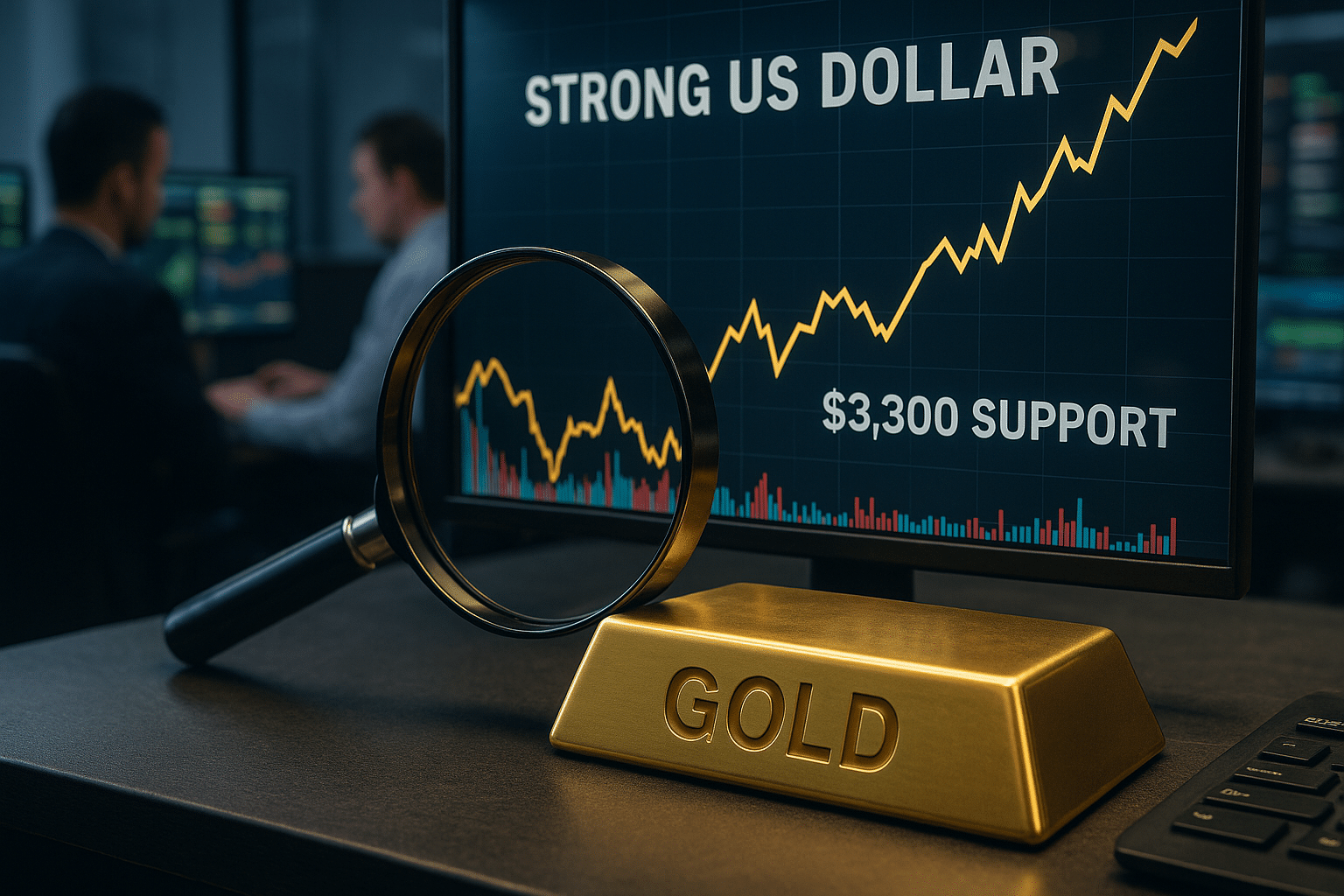 Gold prices slip below resistance as dollar strength undermines safe-haven appeal