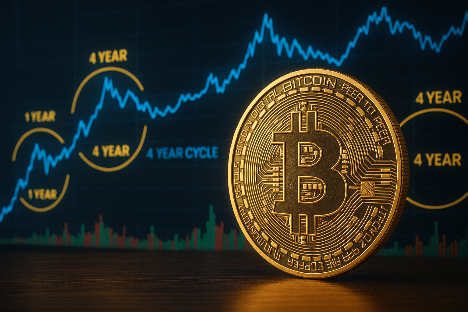 Bitcoin four-year cycle showing price action patterns in 2025
