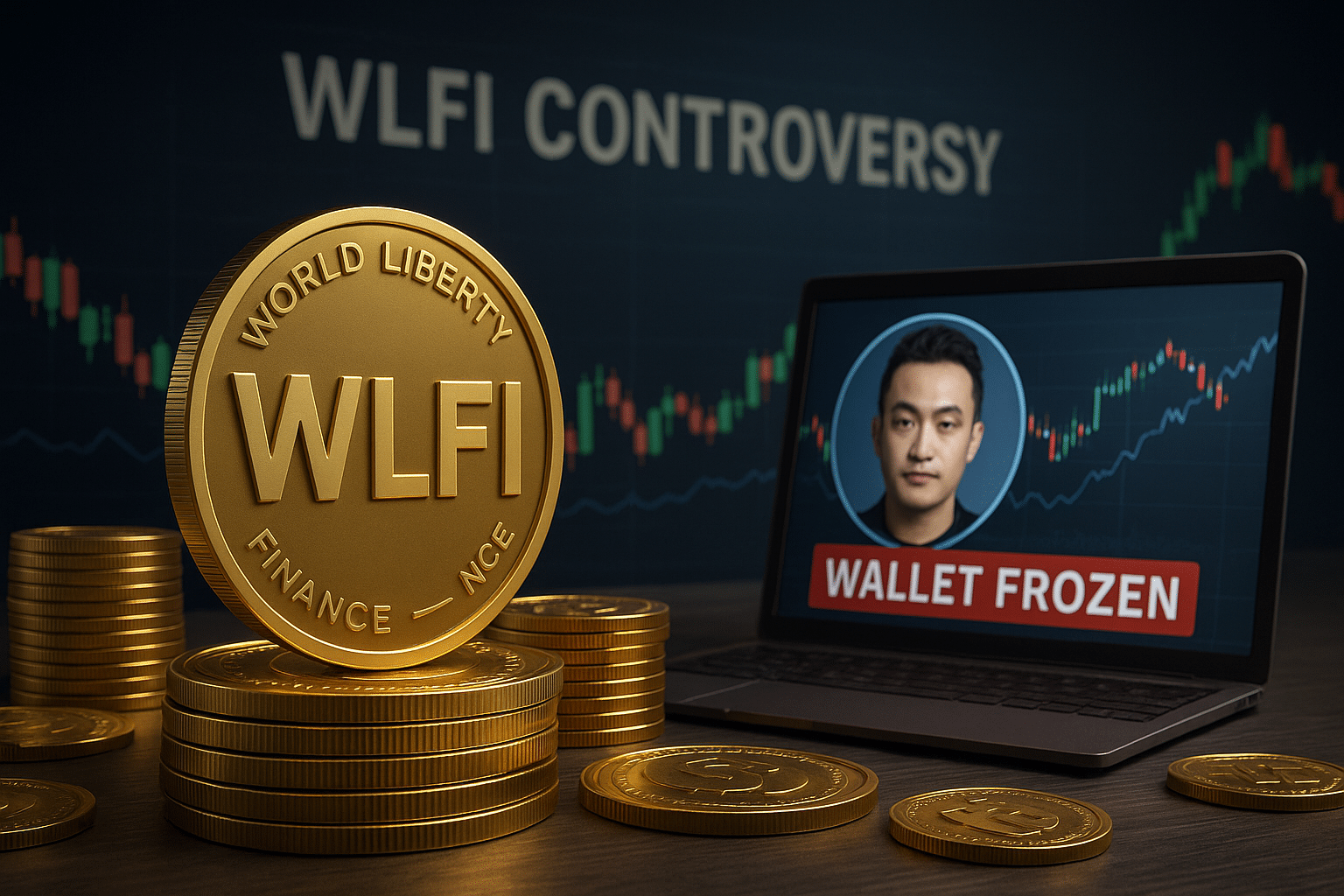 WLFI stablecoin controversy intensifies as Justin Sun faces frozen wallet and $10M pledge
