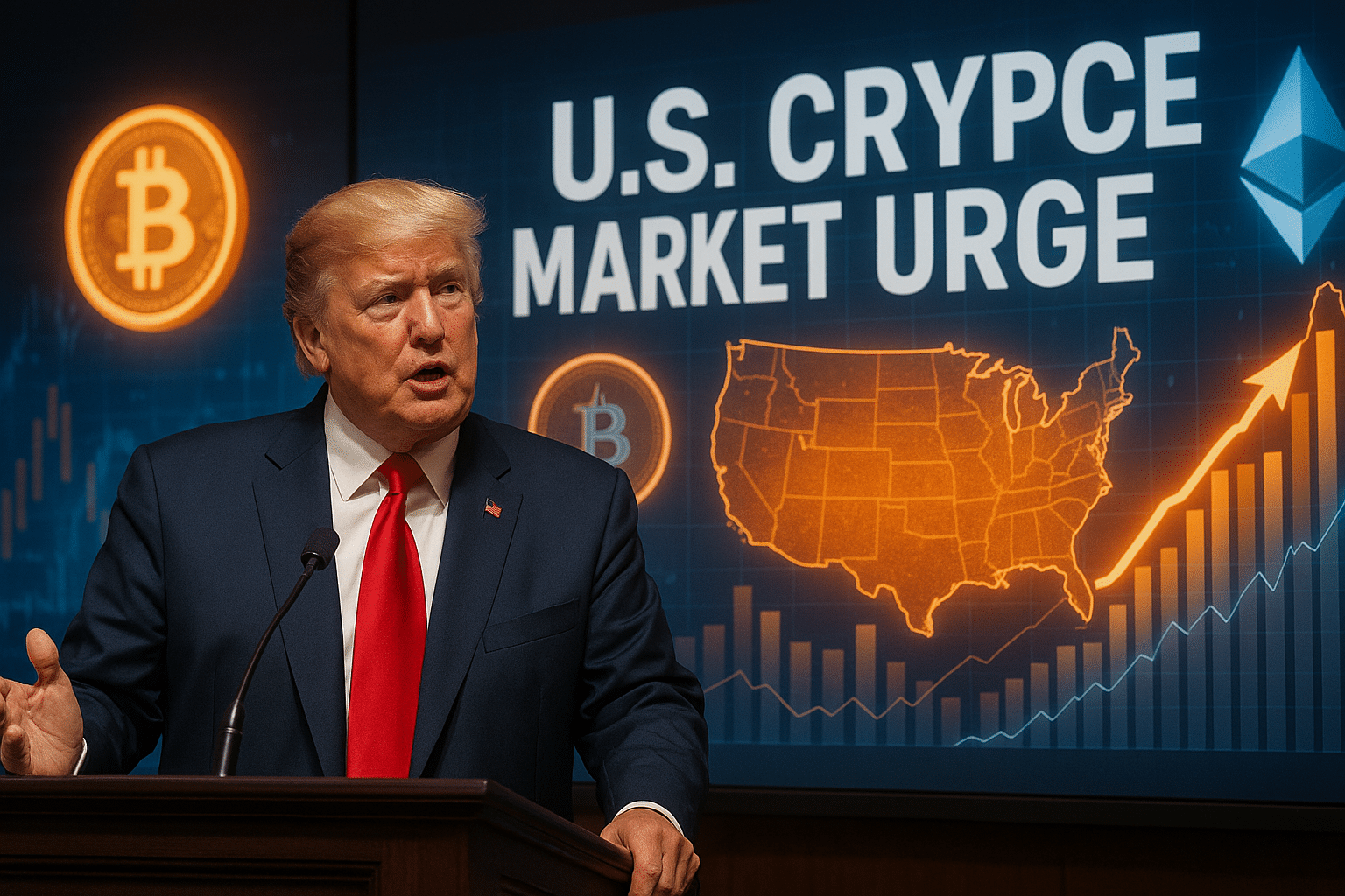 The U.S. crypto market has surged 50% under Trump’s leadership, surpassing $1 trillion in transactions as pro-crypto policies and institutional adoption reshape America’s digital finance landscape.