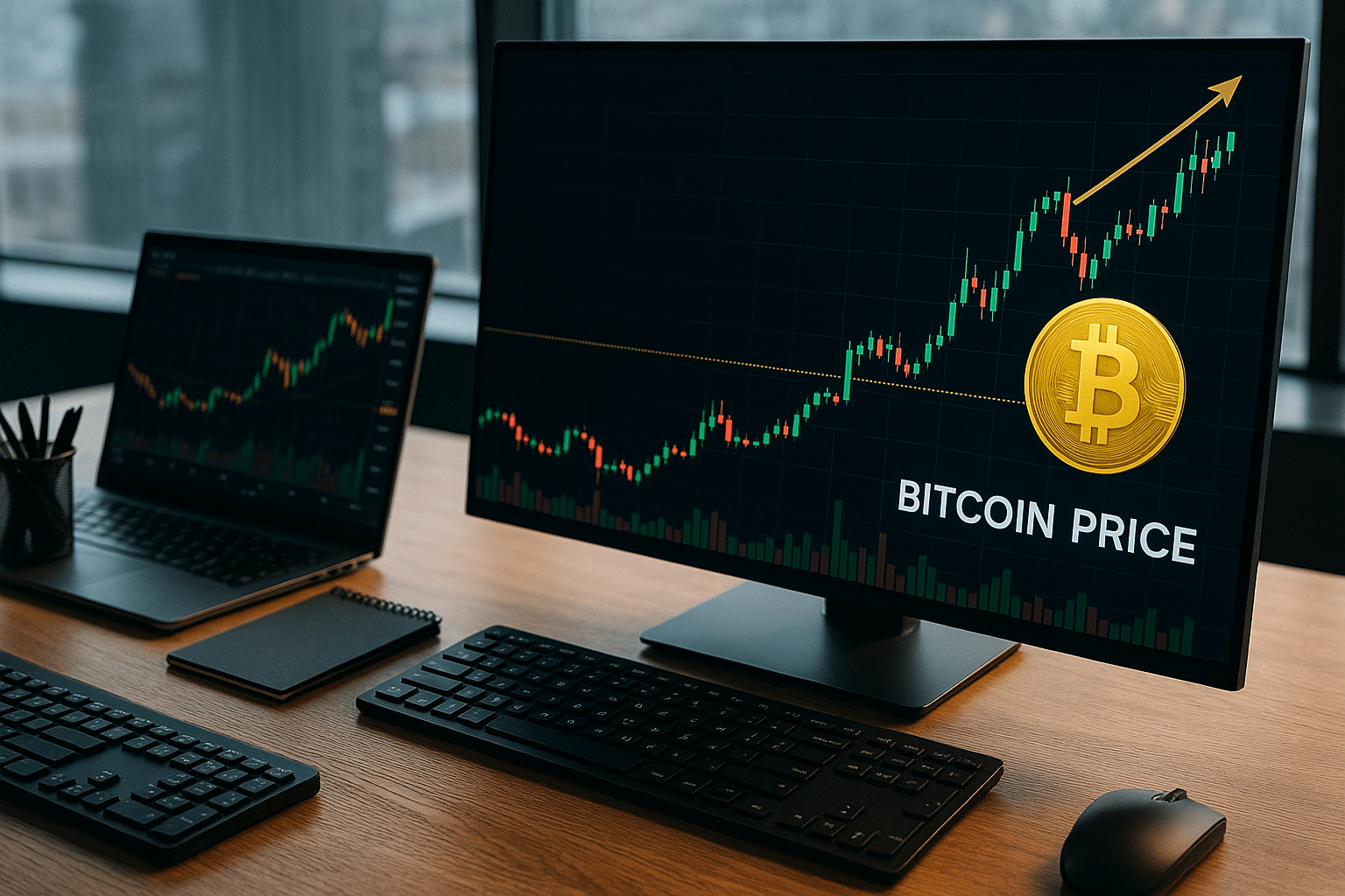 Bitcoin price breakout market visualization