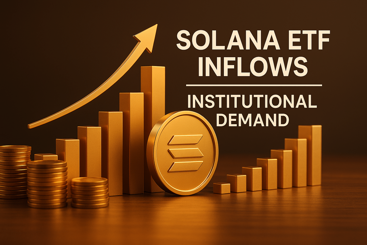 Solana ETF inflows visualized through institutional capital allocation and market structure