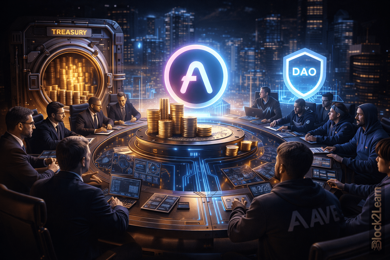 Aave DAO revenue debate and decentralized governance structure