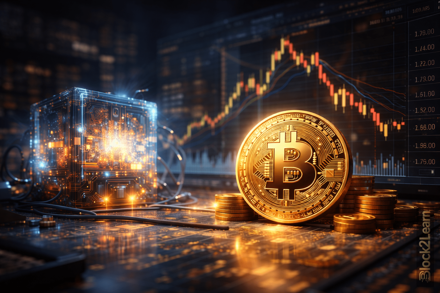 Bitcoin price outlook illustrated through quantum risk, cryptographic security concerns, and long term market valuation dynamics