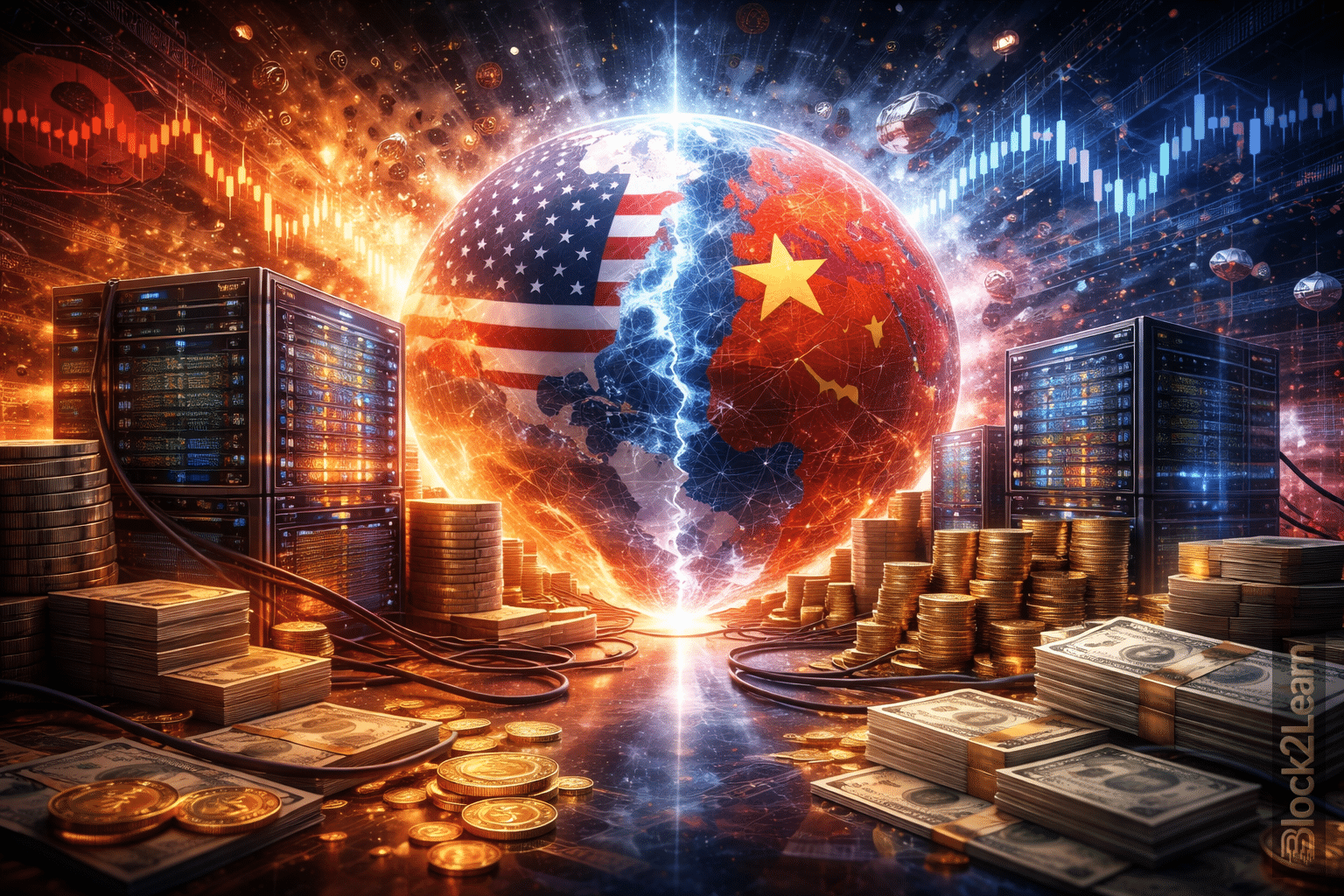 Capital war outlook illustrated through geopolitical capital conflict, AI infrastructure investment pressure, and global market fragmentation