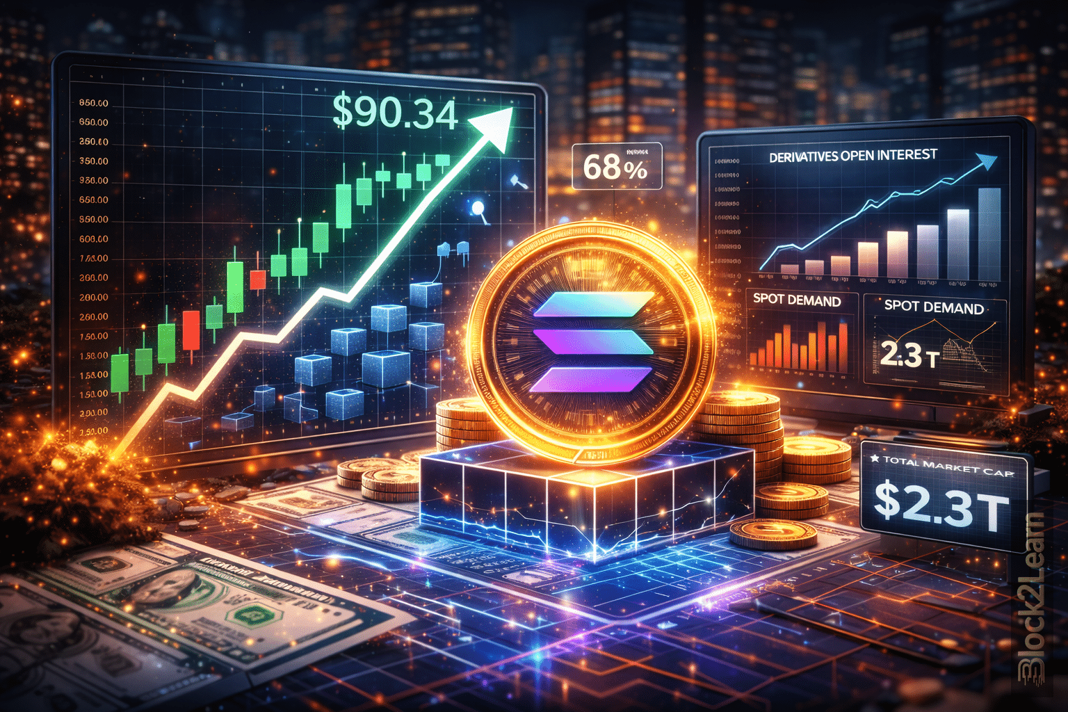 Solana price recovery outlook illustrated through rising SOL price action and onchain network strength
