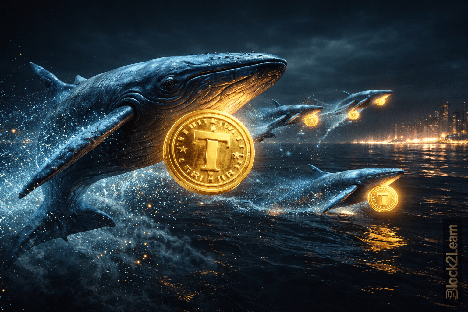TRUMP coin whale transfer visualized through large token movement