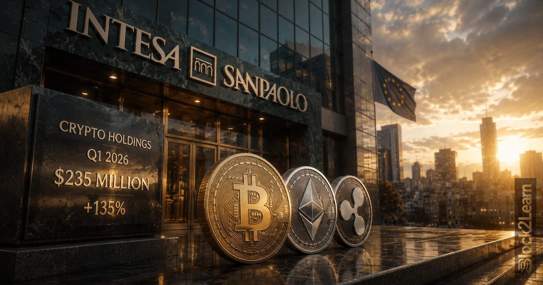 European Banks Accelerate Crypto Expansion as Intesa Sanpaolo Reshapes Institutional Exposure