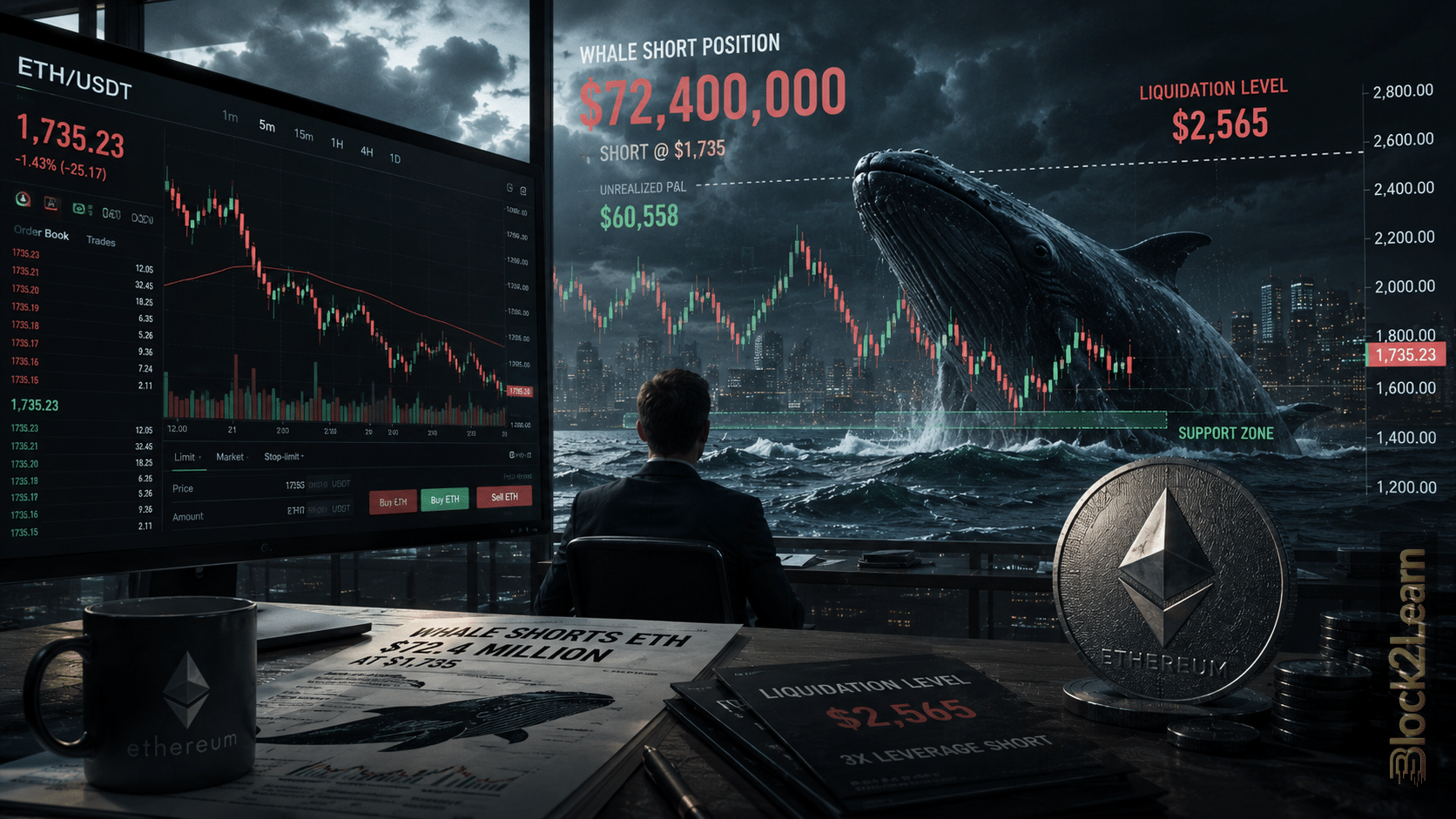 Ethereum Whale Short Position Reveals a Bigger Battle Beneath the Market