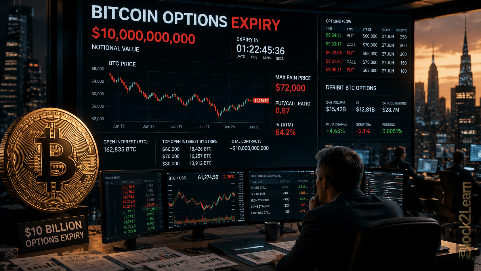 Bitcoin’s $10 Billion Options Test Could Reveal the Market’s Next Major Move