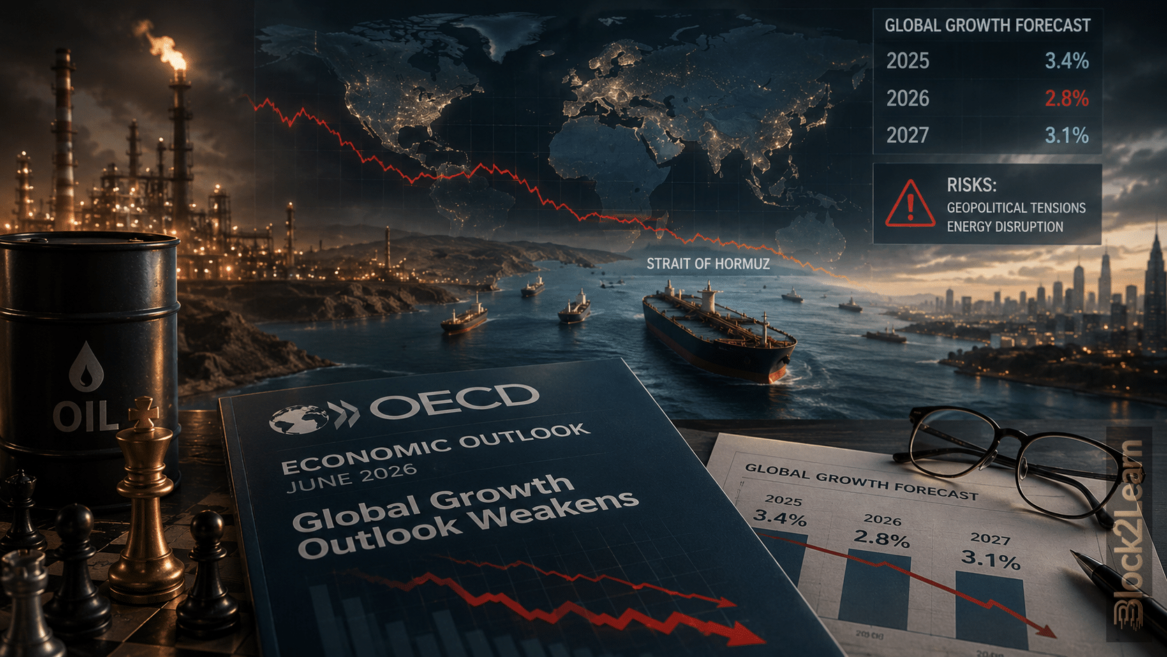 Global Growth Outlook Weakens as OECD Warns of a New Energy Shock