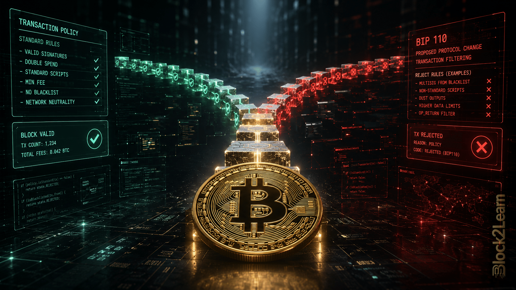 BIP 110 controversy over Bitcoin network neutrality and transaction censorship