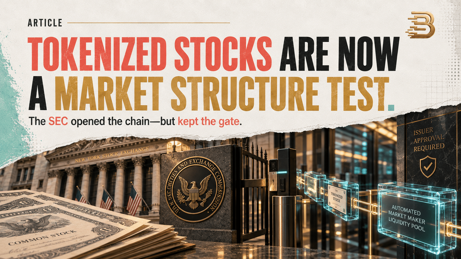 SEC Tokenized Stock Exemption Turns Blockchain Into Market Infrastructure